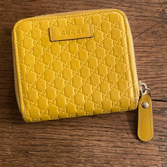 Gucci Micro Guccissima Compact GG Monogram Zip Wallet EUC - Picture 1 of 11
